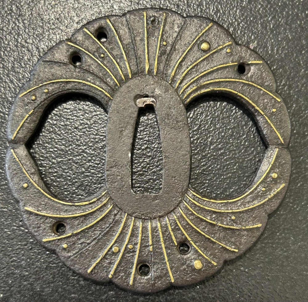 Katana Tsuba Gingko Leaf Motif