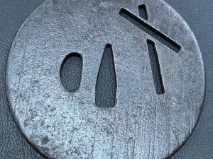 Tsuba with Sukashi Cross motif