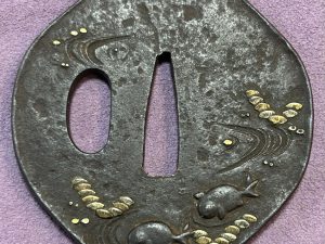 Wakizashi Gold Fish Tsuba